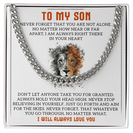 To My Son - Cuban Link Chain Necklace
